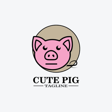 Cartoon pig Design illustration