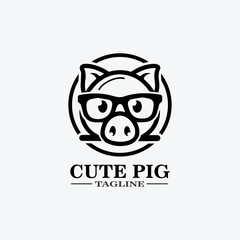 Cartoon pig Design illustration