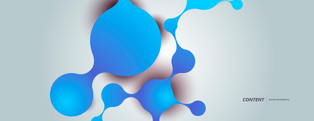Abstract molecule structure for science research and technology background. Vector illustration