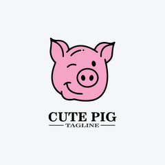 Cartoon pig Design illustration