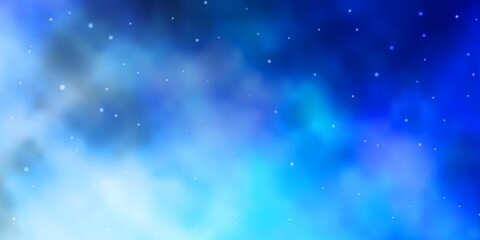 Light Blue, Green vector background with colorful stars. Colorful illustration in abstract style with gradient stars. Pattern for new year ad, booklets.