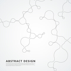 Vector connect lines and dots. Medical, Cosmetics, Biology and technology contour design