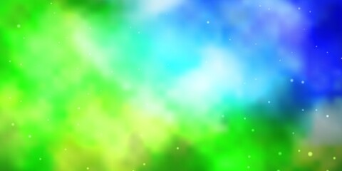 Obraz premium Light Blue, Green vector pattern with abstract stars. Modern geometric abstract illustration with stars. Pattern for new year ad, booklets.
