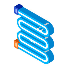 Bathroom Towel Dryer Heating Radiator vector isometric sign. color isolated symbol illustration