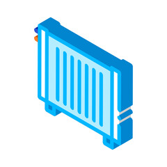 Home Water Radiator Heating Equipment vector isometric sign. color isolated symbol illustration