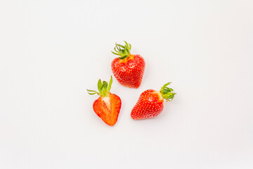 Sweet fresh strawberry isolated on white background