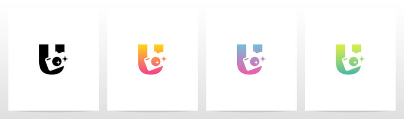 Photography Camera On Letter logo Design U © recehan