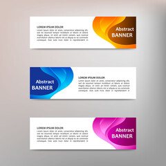 Vector illustration colorful abstract design banner template