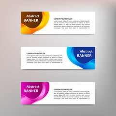 Vector illustration colorful abstract design banner template