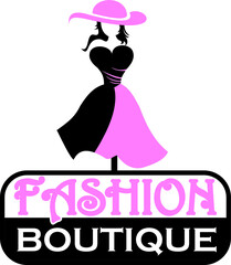 vector boutique fashion modern shop store style business clothes fashionable retail elegant sale interior clothing woman background design beautiful indoors illustration collection dress