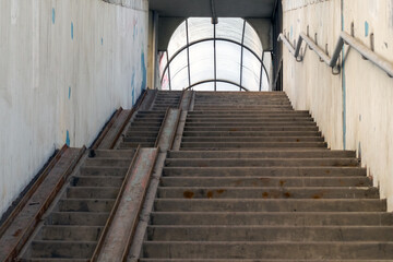 Abandoned overpass staircase