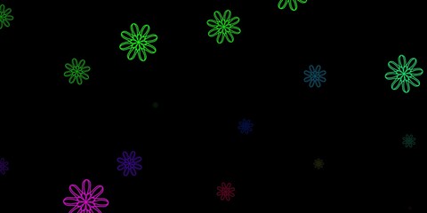 Dark Multicolor vector template with abstract forms.