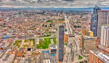 Deurstickers Bogota city center from above, HDR Image © mehdi33300