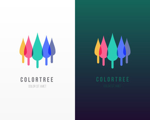 Colorful tree logo.