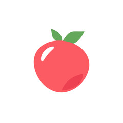 Apple. Fruit. Vector illustration in flat style.