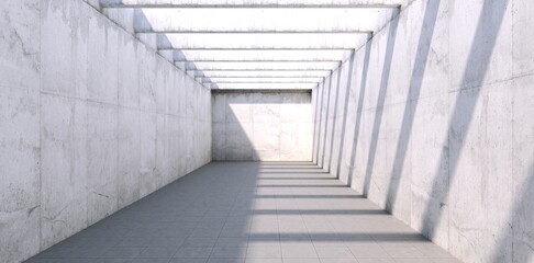 Concrete blank space interior wall. 3d render