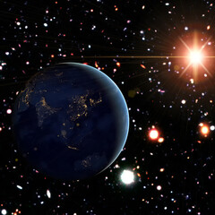 Our unique planet from space. The elements of this image furnished y NASA.