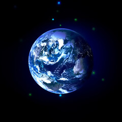 Abstract space background with earth. The elements of this image furnished by NASA.