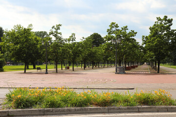 Public park called Campo Marzo in Vicenza City in Italy