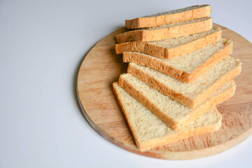 Closed up texture of fresh baked fluffy soft whole grain sliced breads