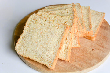 Closed up texture of fresh baked fluffy soft whole grain sliced breads
