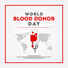 Fototapeta na wymiar Happy World Blood Donor Day Vector Design Illustration For Celebrate Moment
