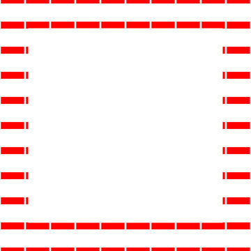 red and white frame