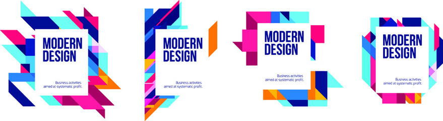 Vector frame Art graphics for hipsters . dynamic frame stylish geometric black background . element for design business cards, invitations, gift cards, flyers brochures.