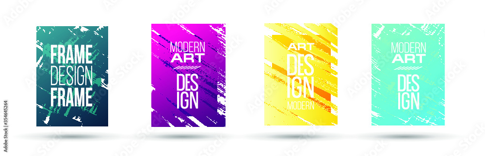 Aufkleber vector illustration. a minimalistic hipster colored frame design. vector line gradient halftone. fra