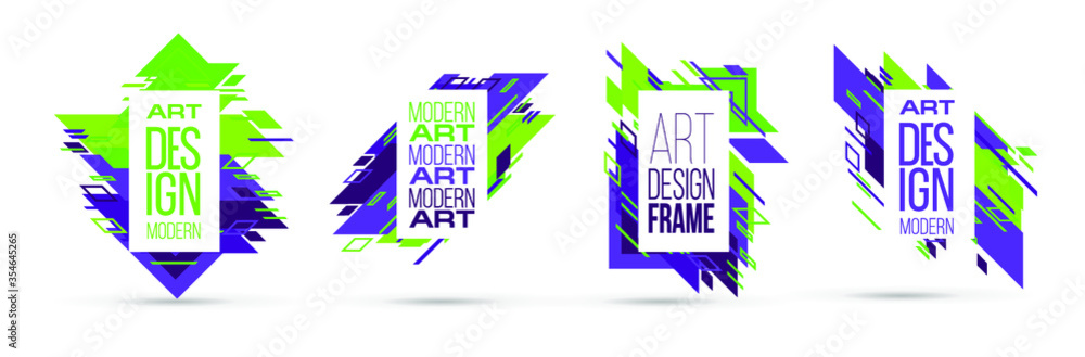 Aufkleber vector illustration. a minimalistic hipster colored frame design. vector line gradient halftone. fra