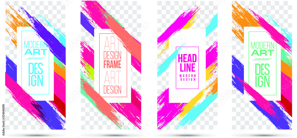 Poster vector frame for text modern art graphics for hipsters . dynamic frame stylish geometric black backg