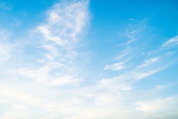 Blue sky with cloud bright at. Border, Thailand - Malaysia