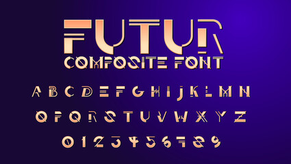 Fototapeta na wymiar vector futuristic modern set of letters. the whole alphabet in the style of the future