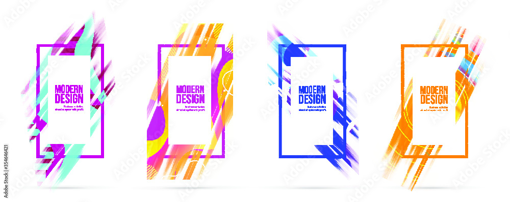 Poster vector frame for text modern art graphics for hipsters . dynamic frame stylish geometric black backg