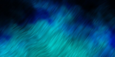 Fototapeta premium Dark BLUE vector pattern with wry lines. Gradient illustration in simple style with bows. Pattern for booklets, leaflets.