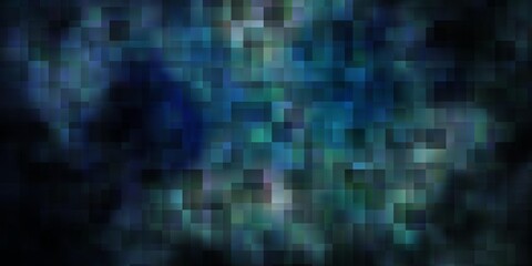 Dark BLUE vector template with rectangles.