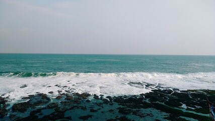 Fototapeta premium beautiful beach with stunning rocks, nature and white sand