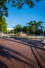 Water fountain at the Francisco Canton Rosado Main Park, Valladolid, Yucatan, Mexico