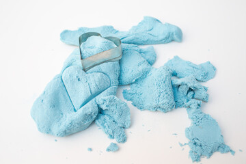 Kinetic sand heart shape - modern toy for children development