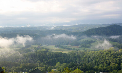 morning fog in the mountains