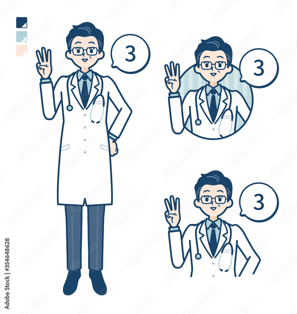 Poster simple Doctor old man_Counting-as-3