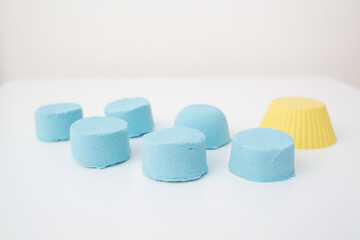 Kinetic sand modeling - modern toy for children development