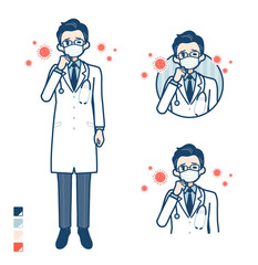 simple Doctor old man_infection virus