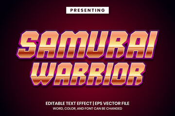 Editable text effect - arcade game metallic style