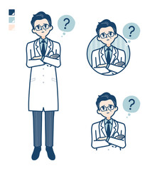 simple Doctor old man_Question-pose