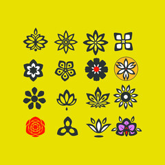 Vector illustration of abstract flower logo design. suitable for business logos or symbols