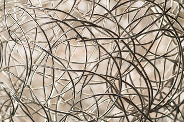 Texture. Abstract wire pattern of swirling lines. background.