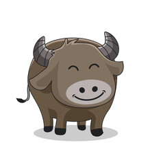 Buffalo Cartoon Cute Animals