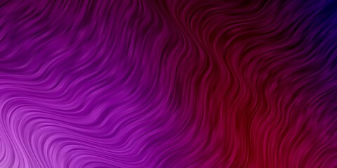 Dark Purple, Pink vector background with bows. Colorful illustration in abstract style with bent lines. Template for your UI design.