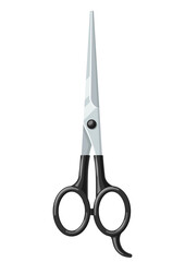 Barber illustration of professional hair scissors.